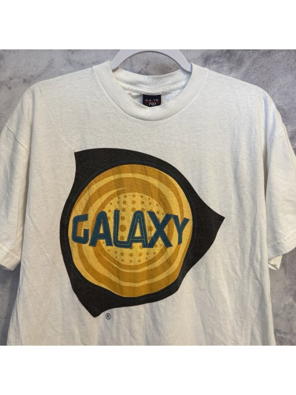 Vintage 90s Los Angeles Galaxy T Shirt White Y2K Soccer Tee Large